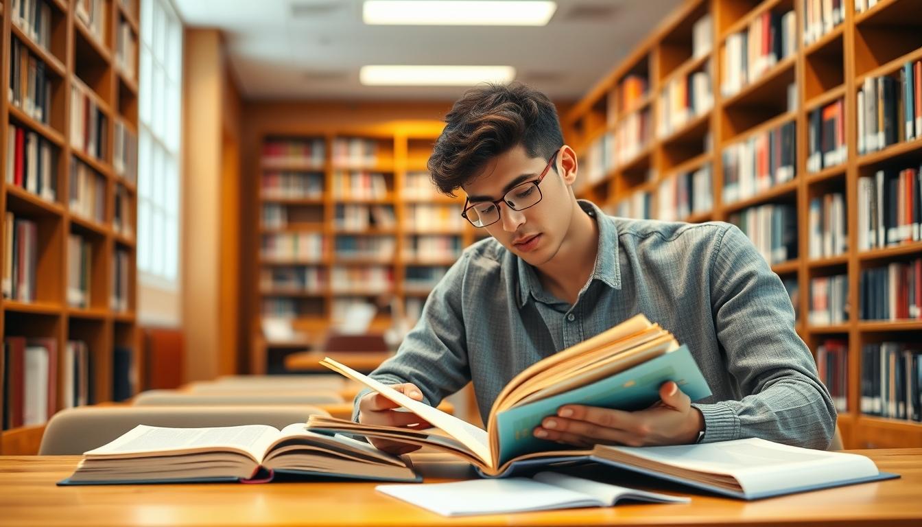 Structured study materials and learning resources on a desk